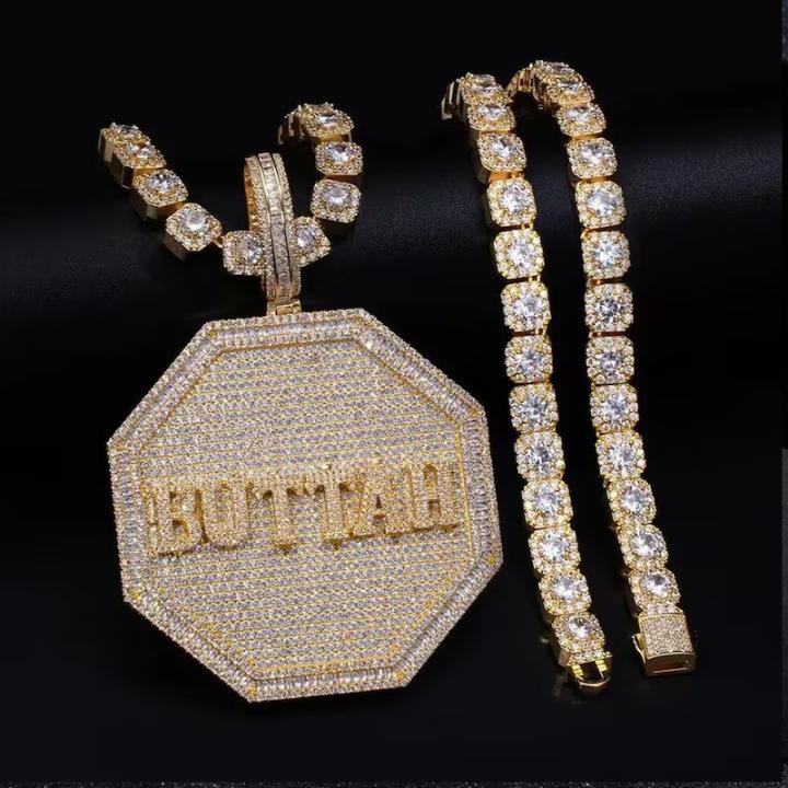 Custom Octagon Name Pendant Custom Octagon Name Pendant