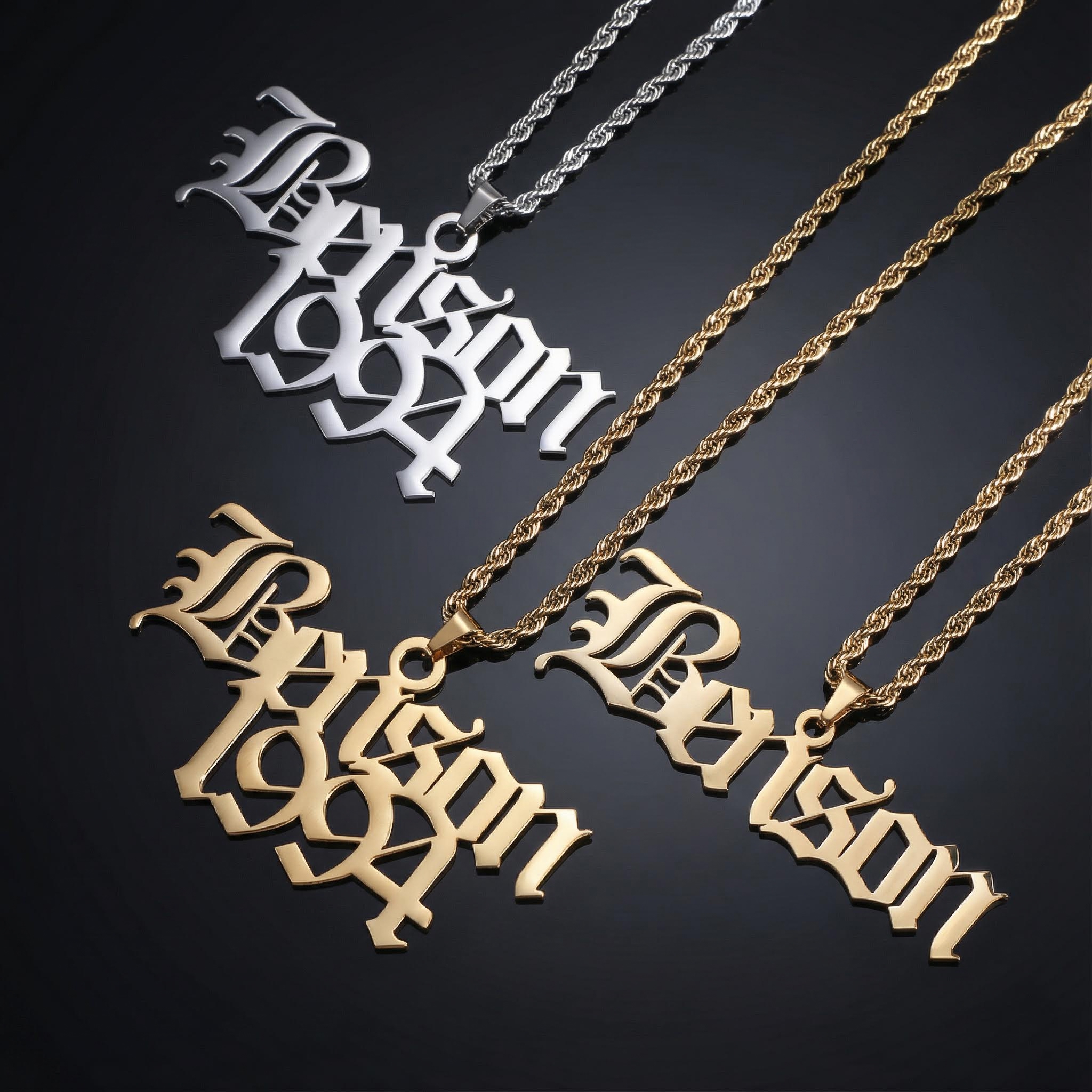 Custom Old English Name/Number Pendant Custom Old English Name/Number Pendant