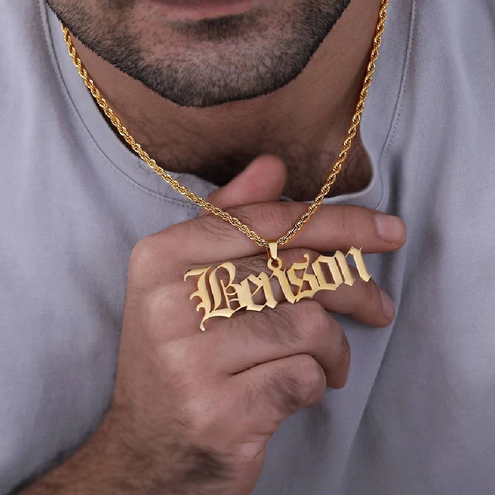 Custom Old English Name/Number Pendant Custom Old English Name/Number Pendant