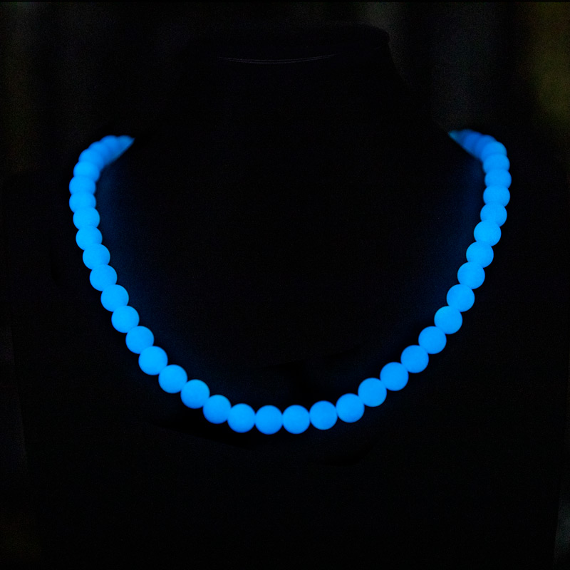 8mm Solar Luminous Beads Glow in the Dark Necklace