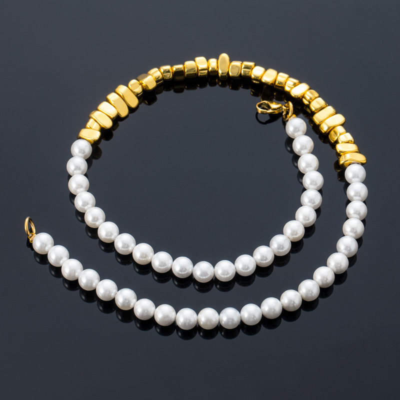 Black Gallstone Pearl Necklace