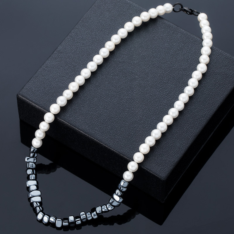 Black Gallstone Pearl Necklace