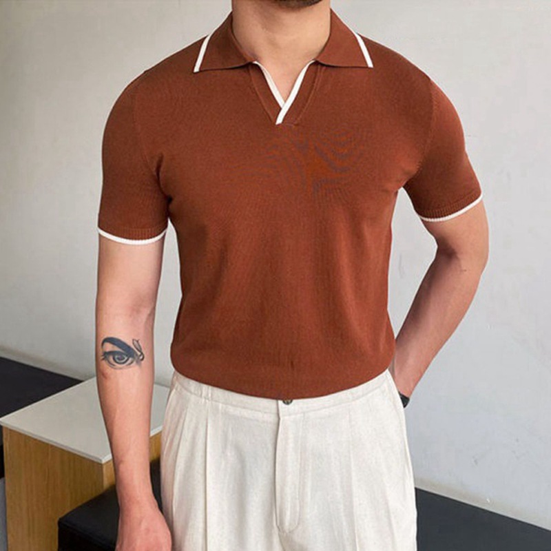 Solid Color Polo Shirt