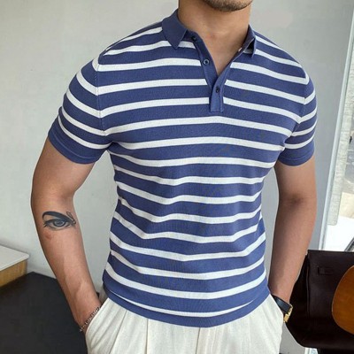 Blue Stripe Polo Shirt