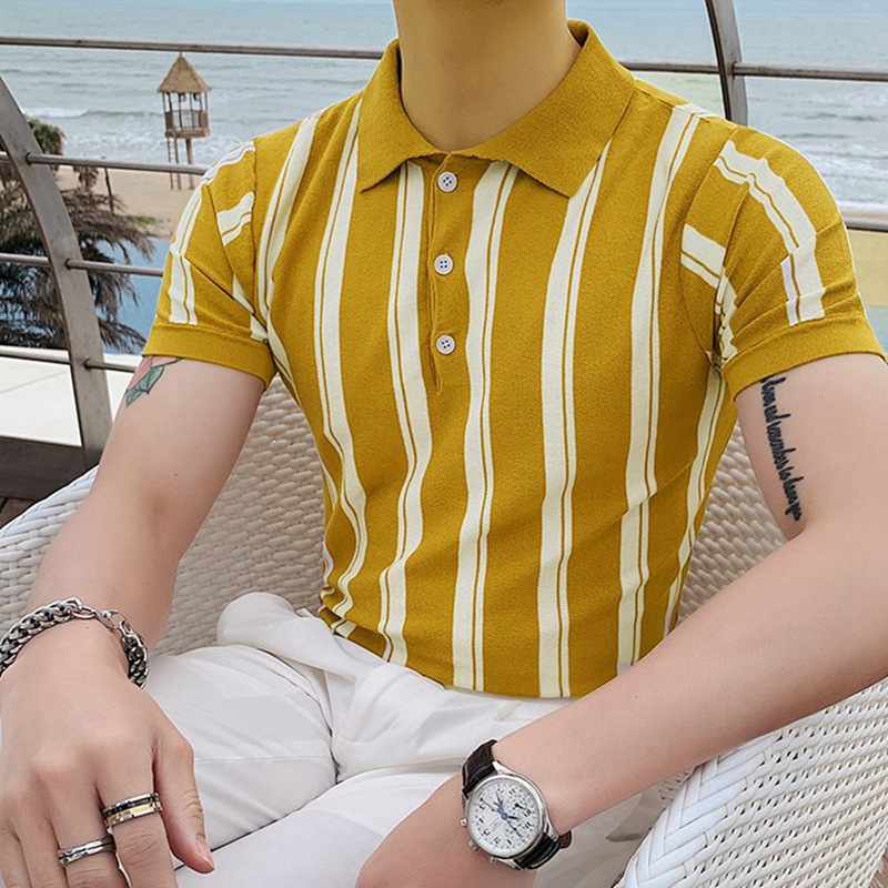 Yellow Stripe Polo Shirt