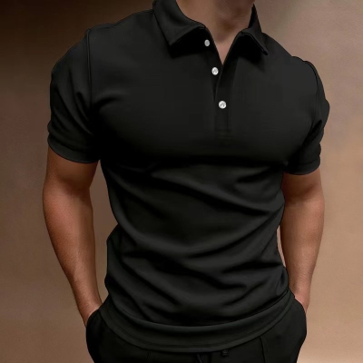 New Short Sleeve Button Polo Shirt