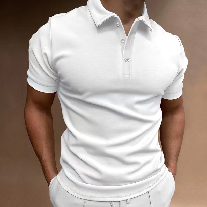 New Short Sleeve Button Polo Shirt
