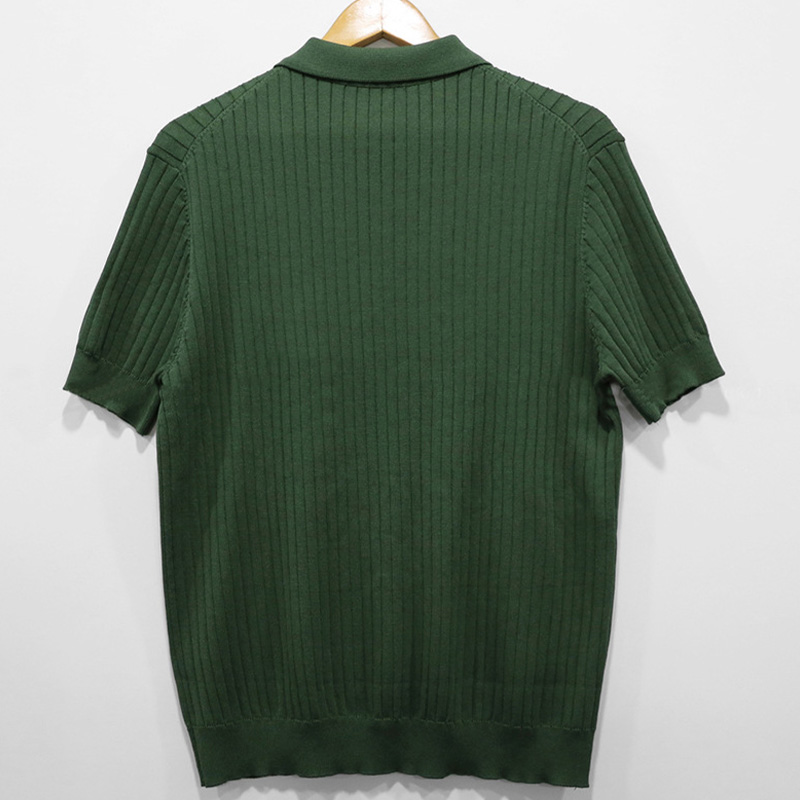 Casual Plain Knitted Polo Shirt
