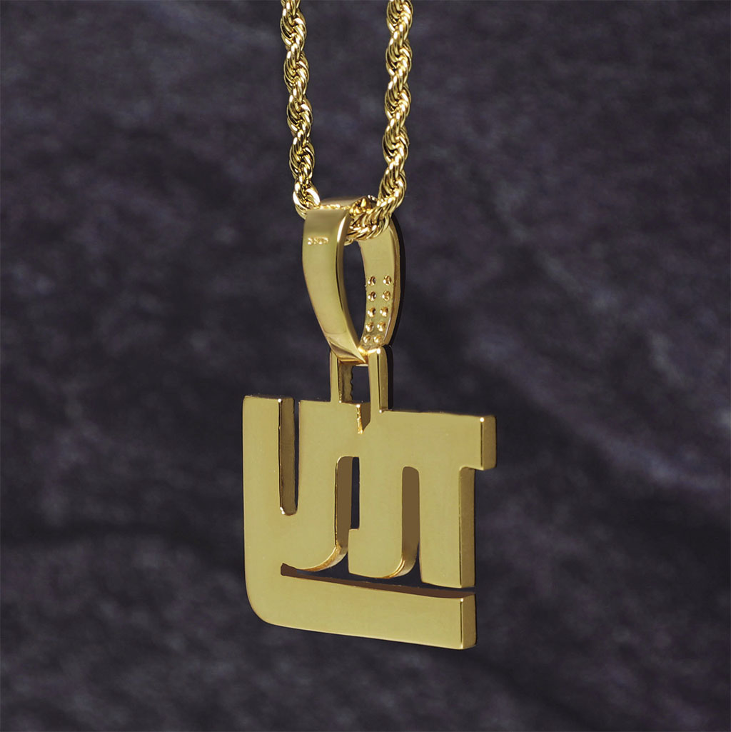 Iced N Y Logo Pendant in Gold