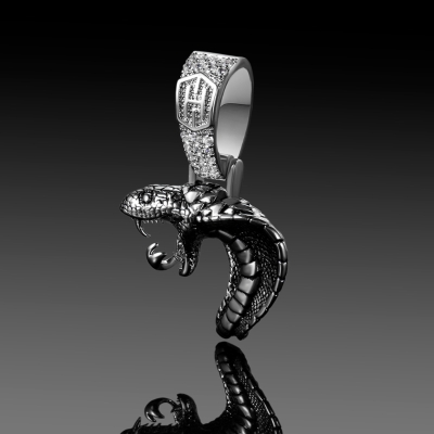 Open-Mouthed Cobra Head Pendant