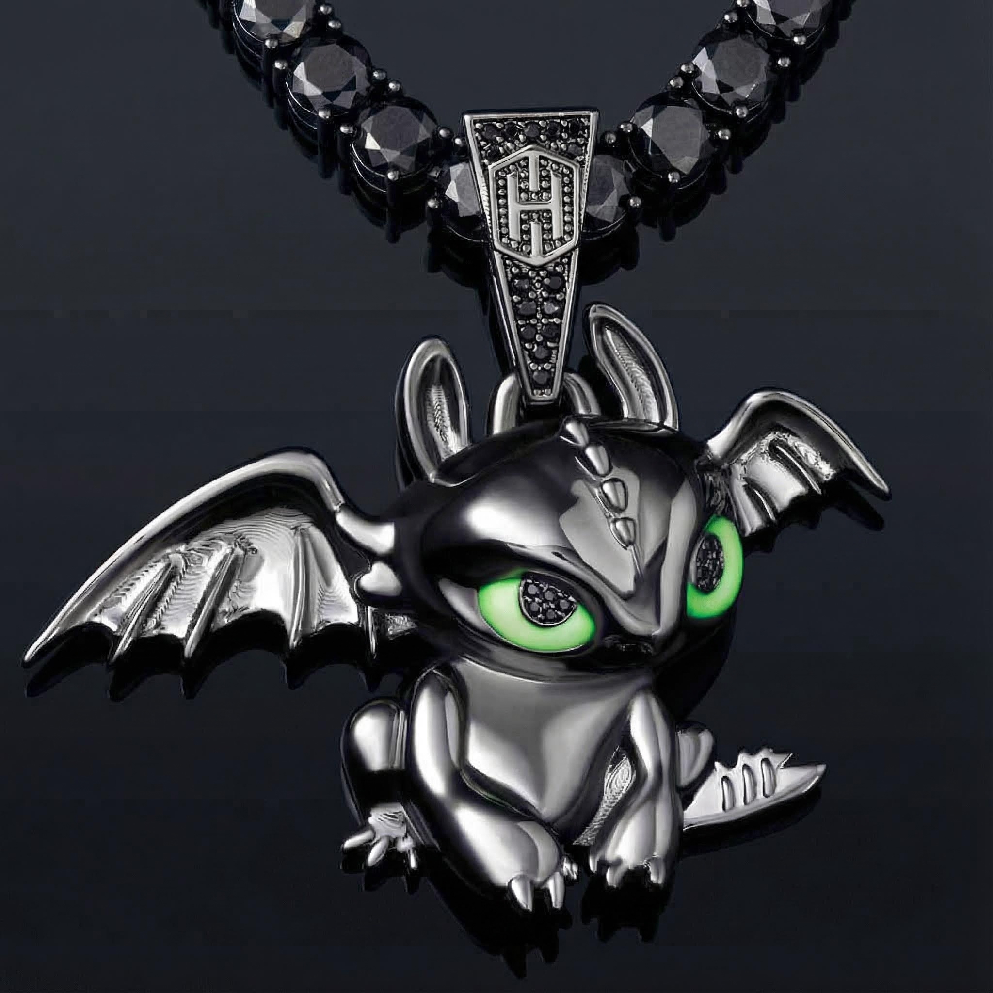 Little Dragon Pendant in Black Gold Little Dragon Pendant in Black Gold