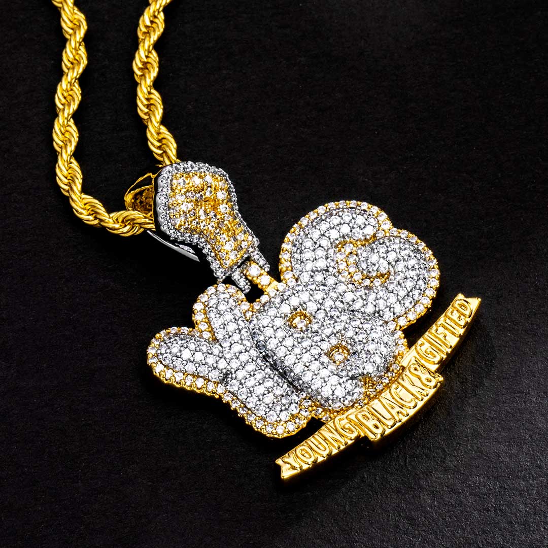 Iced "Young Black & Gifted" Pendant