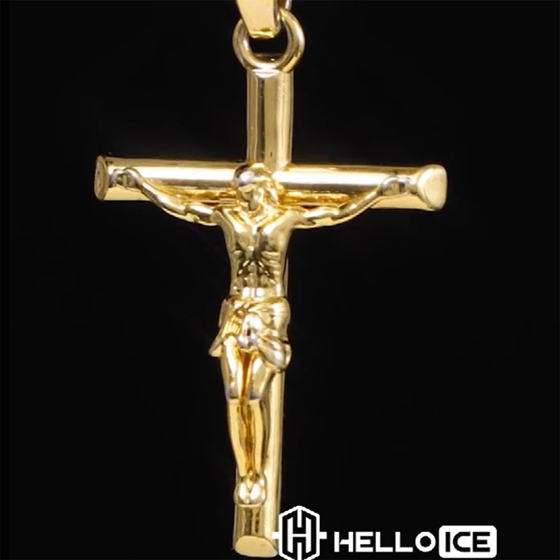 Crucifix Cross Pendant in Gold