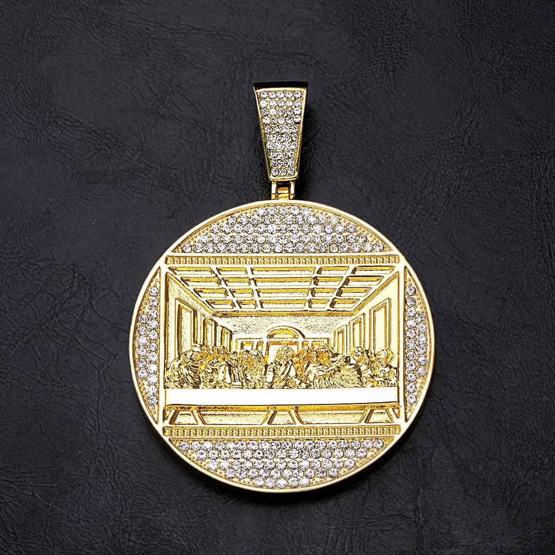 Iced Last Supper Pendant in Gold