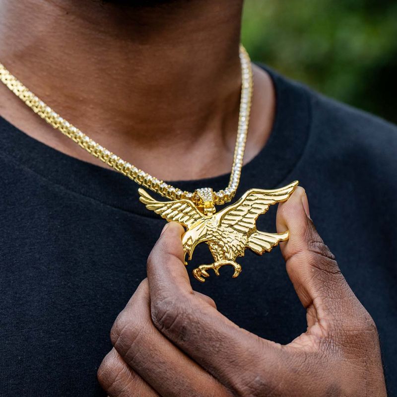 Flying Eagle Pendant in Gold