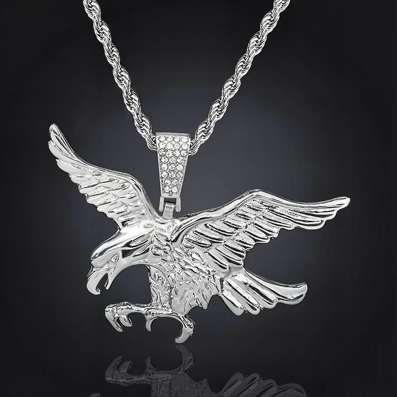 Flying Eagle Pendant in White Gold Flying Eagle Pendant in White Gold