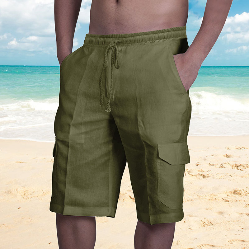 Trendy Linen Tether Board Shorts
