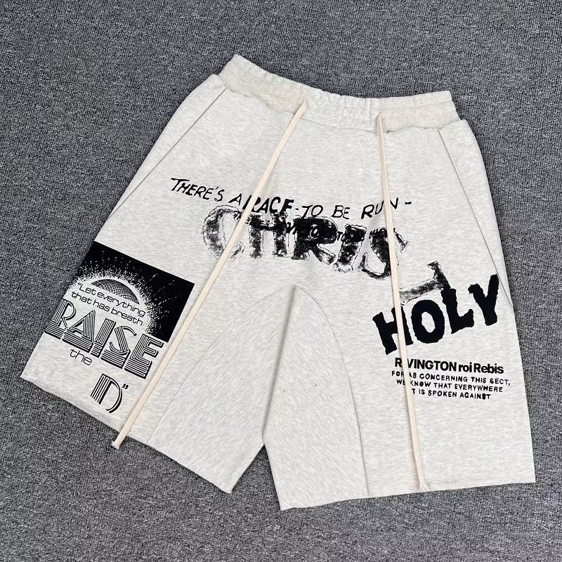 Street Graffiti Letter Print Track Shorts