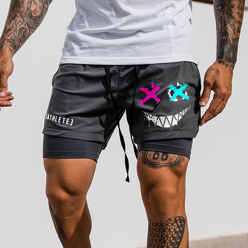 Men's Smile Print Shorts