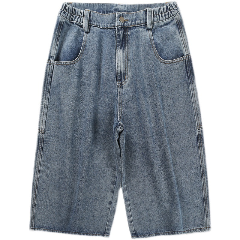 Street Cropped Denim Shorts - Helloice Apparel