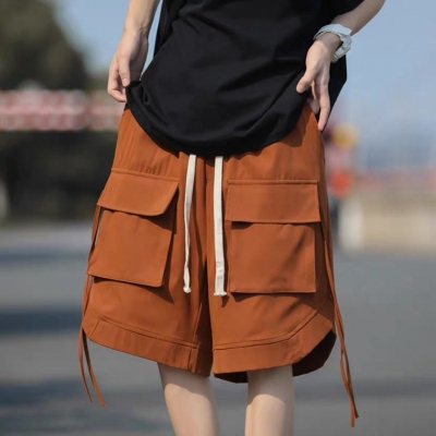 Summer Workwear Multi-pocket Cropped Pants