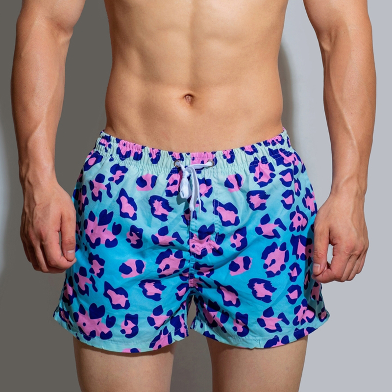 Low-Rise Loose Leopard Board Shorts