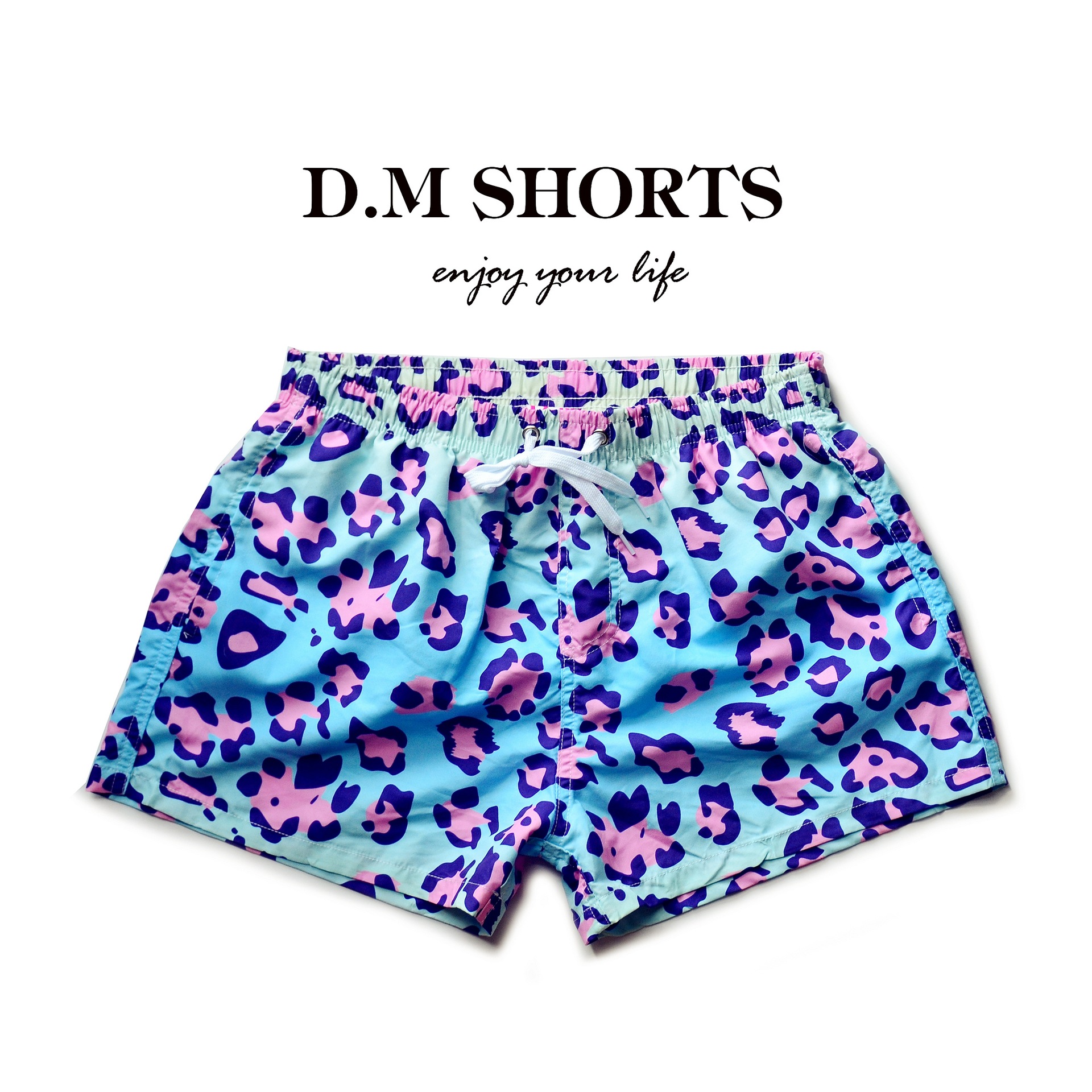 Low-Rise Loose Leopard Board Shorts