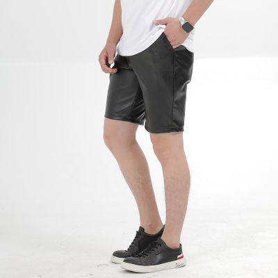 Men's Stretch Colored Leather Shorts