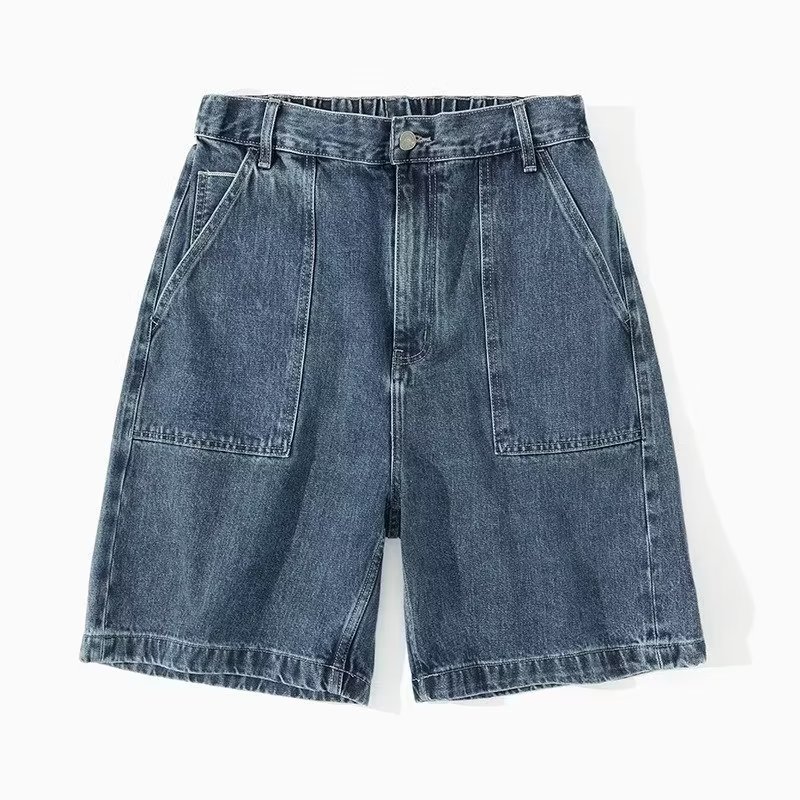 Loose Cargo Denim Shorts