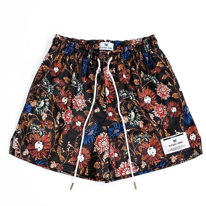 Oil Painting Casual Mesh Shorts