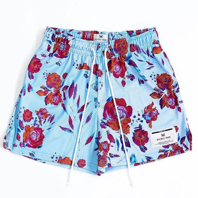 Oil Painting Casual Mesh Shorts