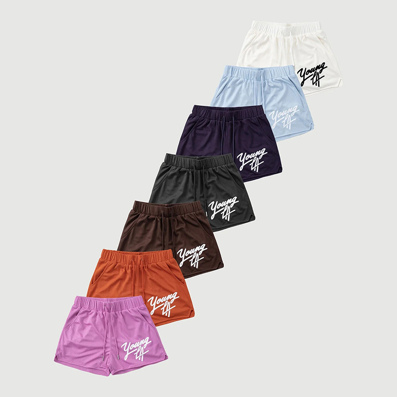 Young Print Quick-Dry Mesh Basketball Shorts