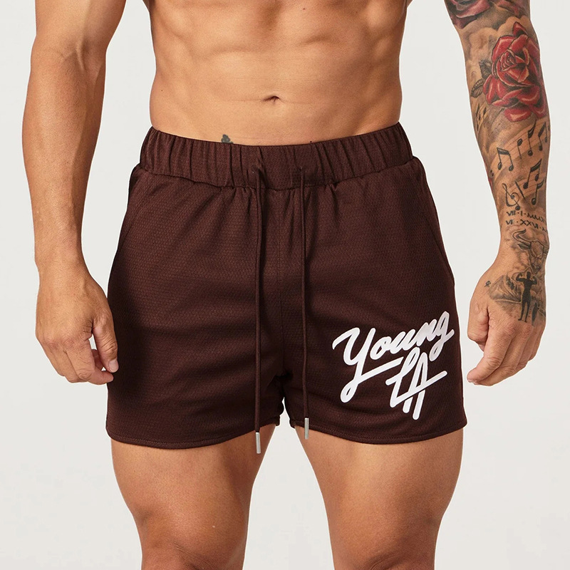 Young Print Quick-Dry Mesh Basketball Shorts