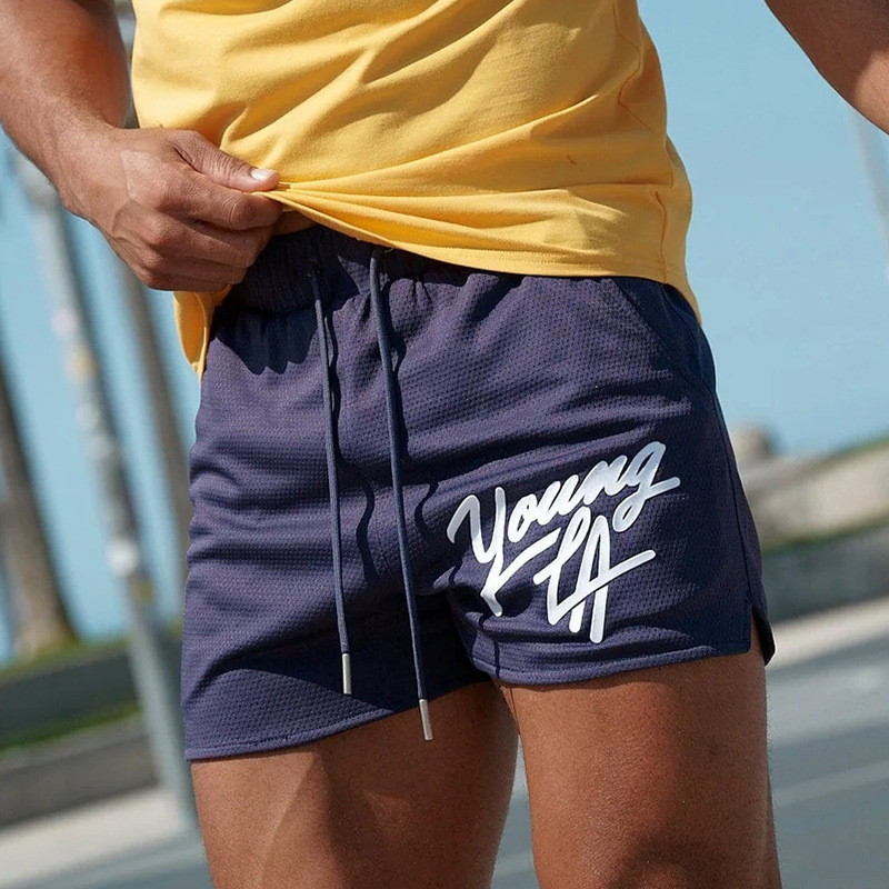 Young Print Quick-Dry Mesh Basketball Shorts