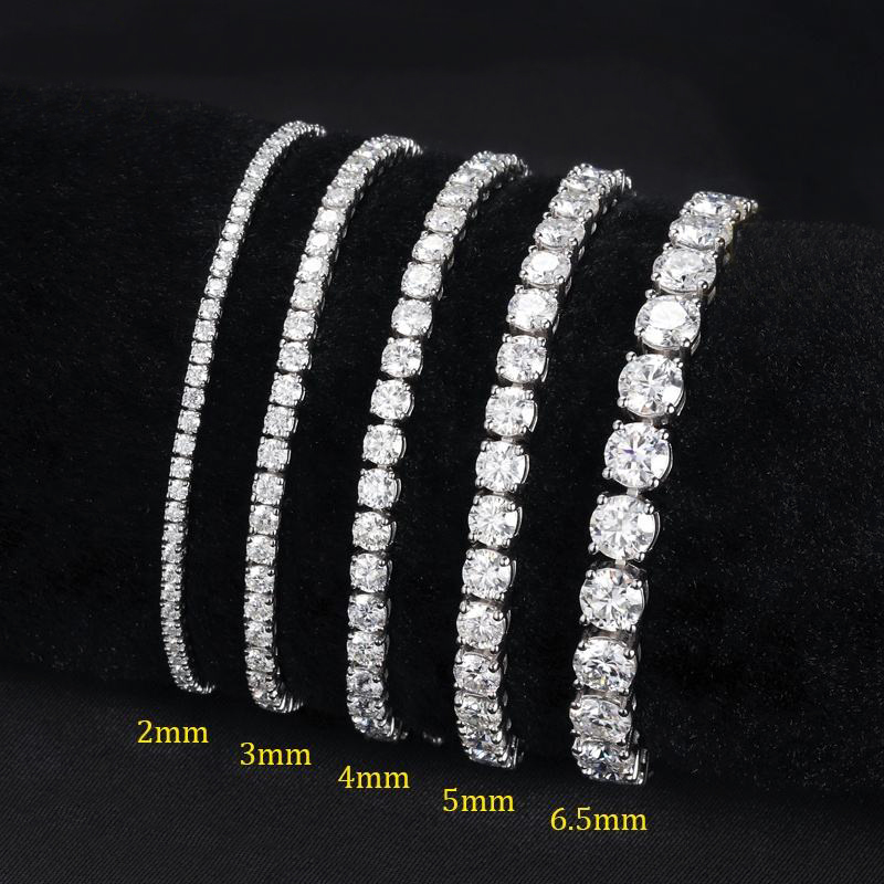 S925 Silver Moissanite 5mm Tennis Bracelet