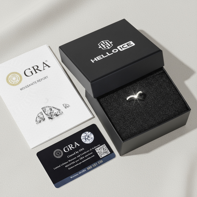 2mm V-shaped Round Cut Moissanite Cluster Eternity Ring in S925 Silver