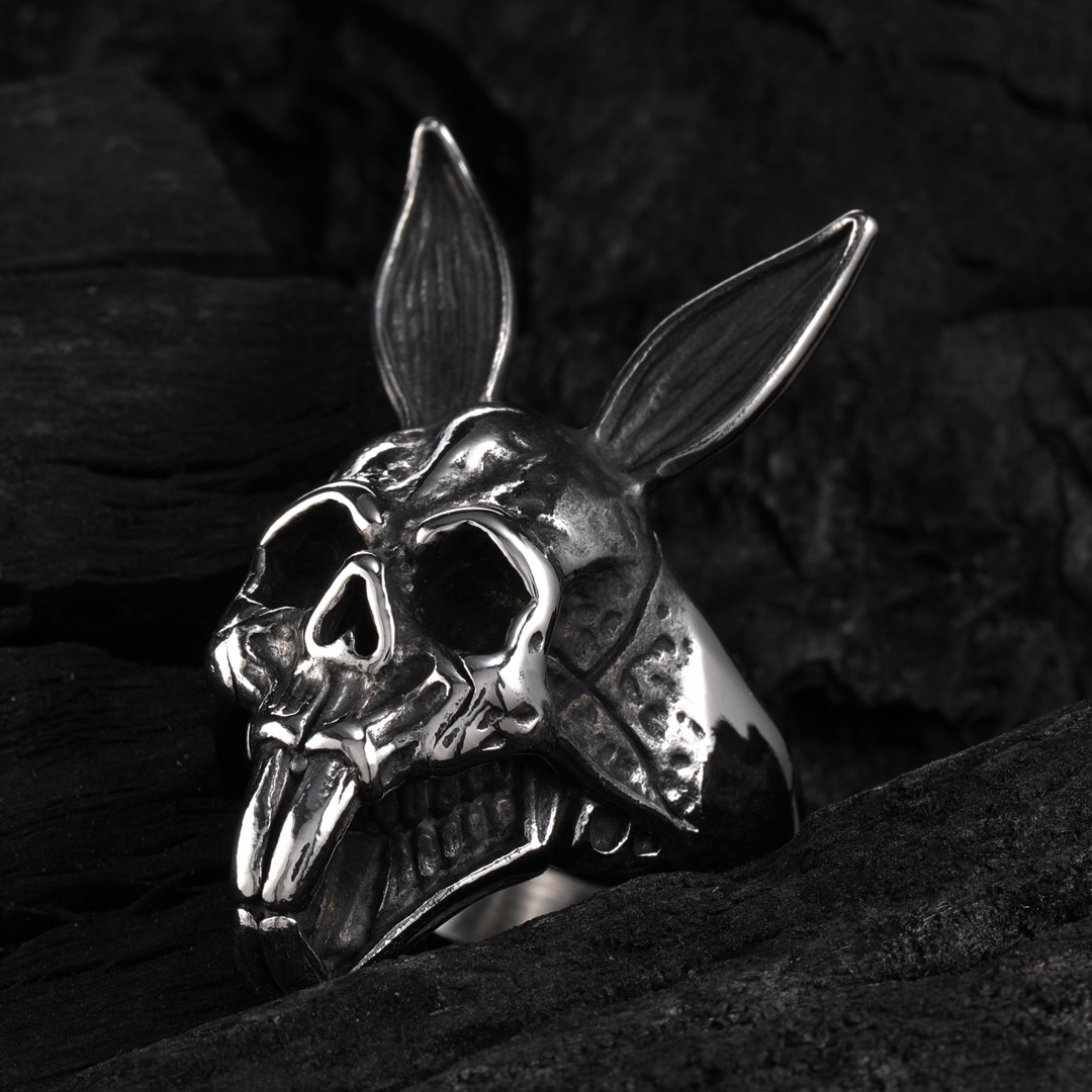 Rabbit Skull Stainless Steel Ring