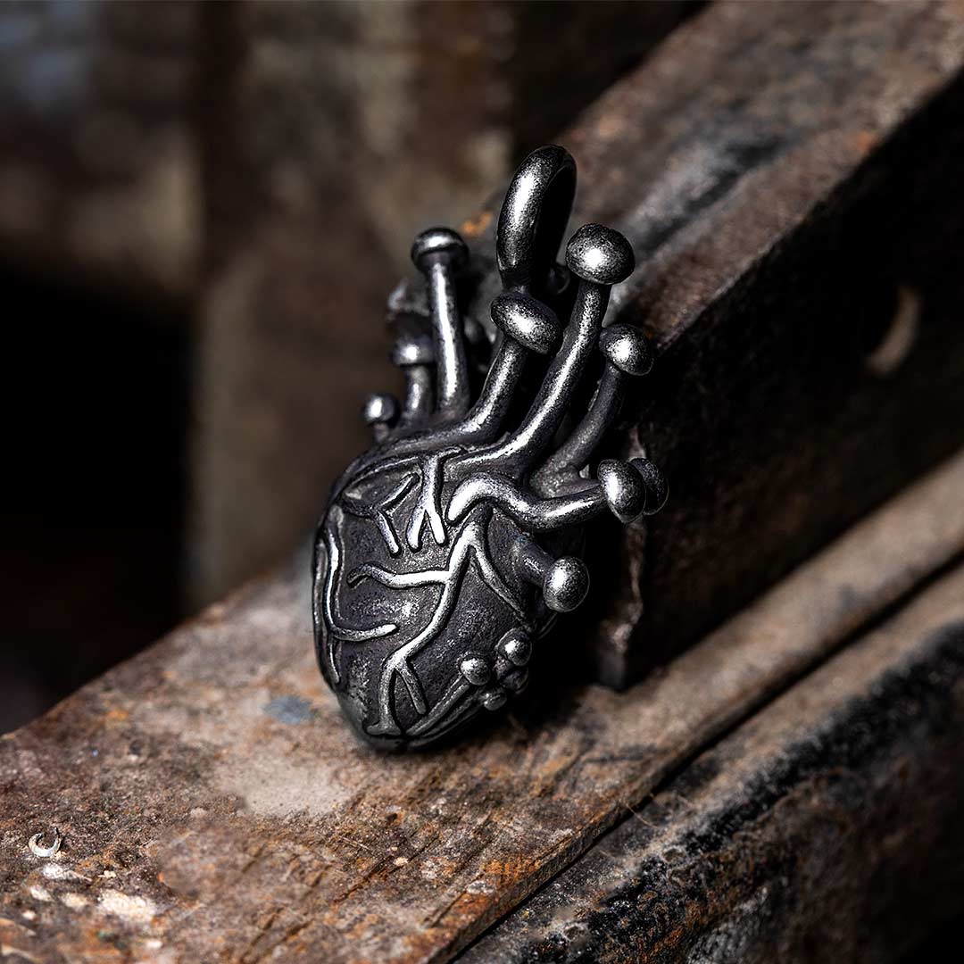 Anatomical Heart Stainless Steel Pendant