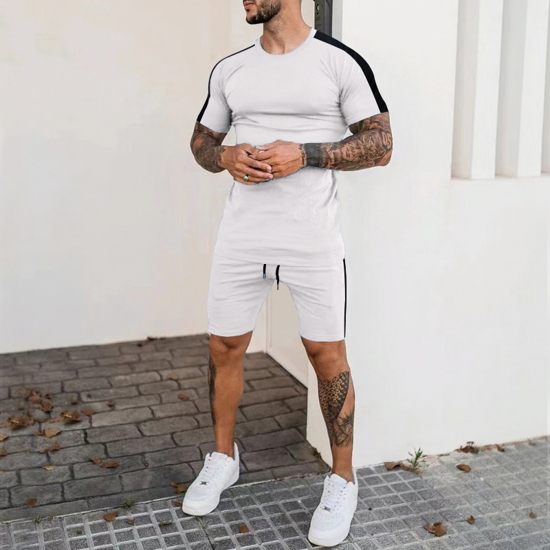 Men's Short-sleeved T-shirt + Shorts Sports Two-piece Suit
