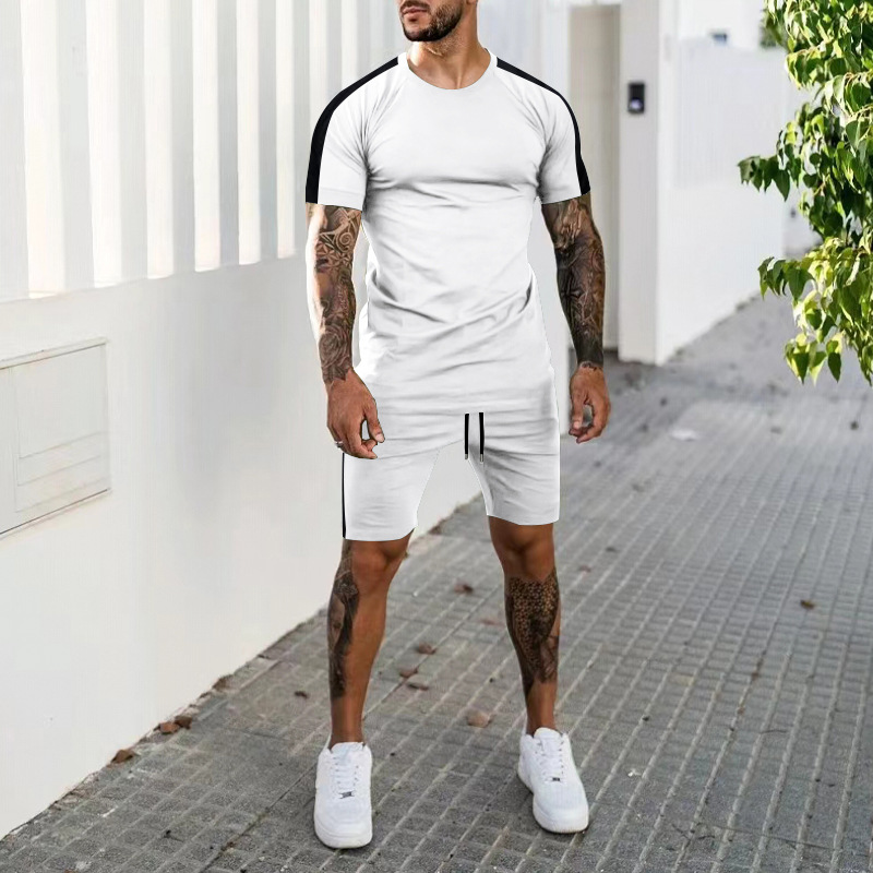 Men's Short-sleeved T-shirt + Shorts Sports Two-piece Suit
