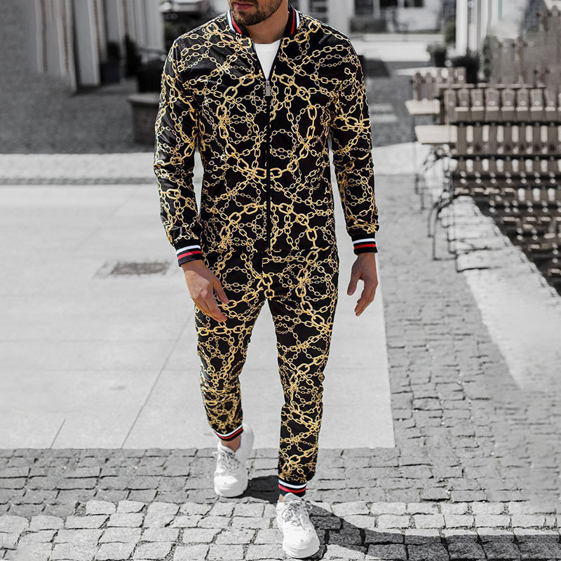 Zipper Thin Jacket + Trousers Tracksuit