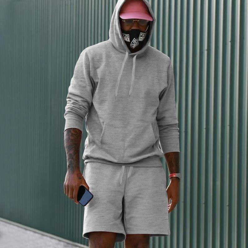 Street Long Sleeve Hoodie + Shorts Set
