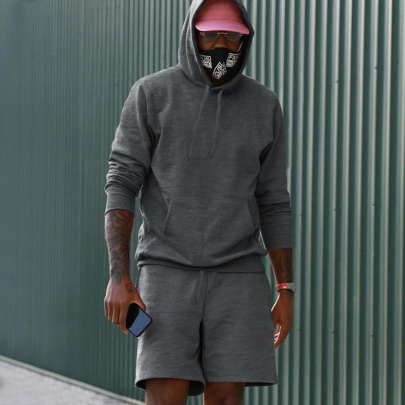 Street Long Sleeve Hoodie + Shorts Set