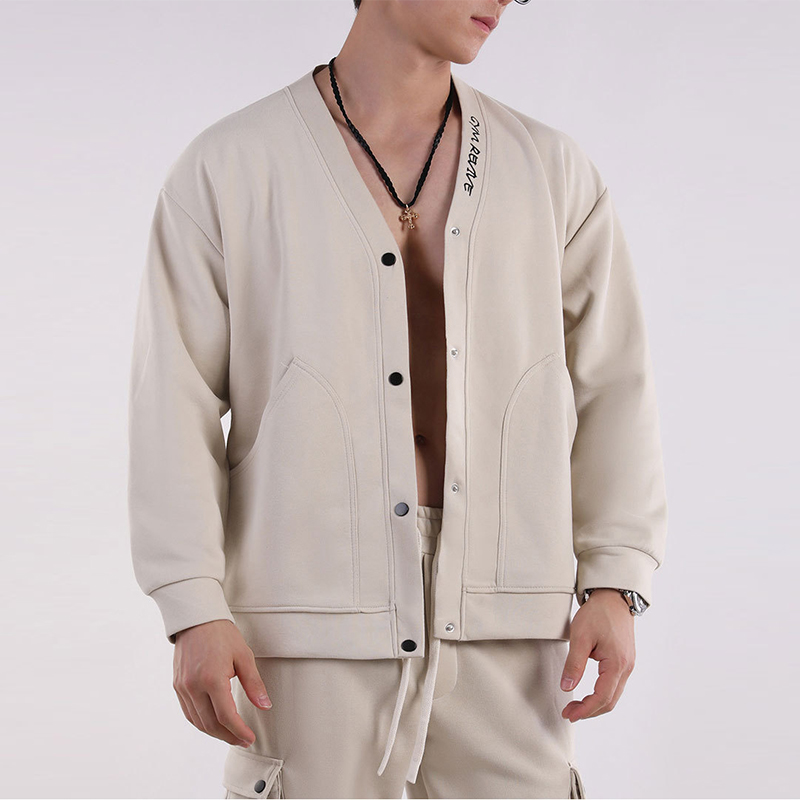 V-Neck Sweatshirt And Sweatpants Suit