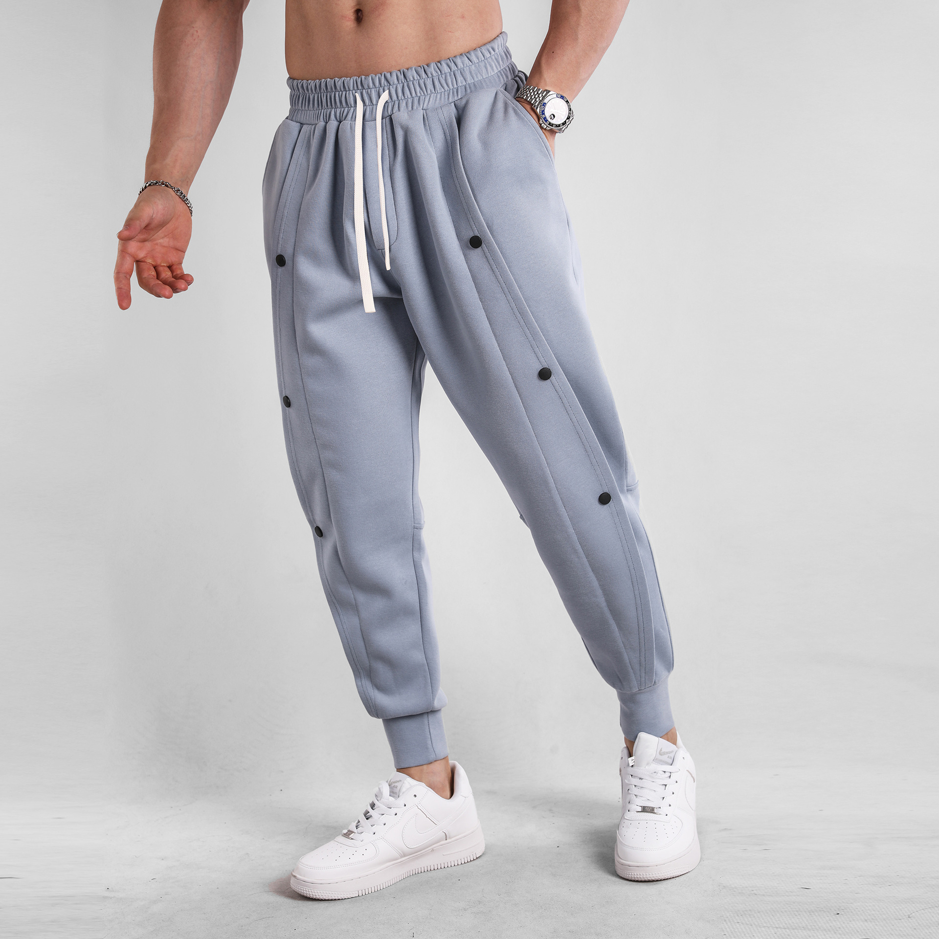 V-Neck Sweatshirt And Sweatpants Suit