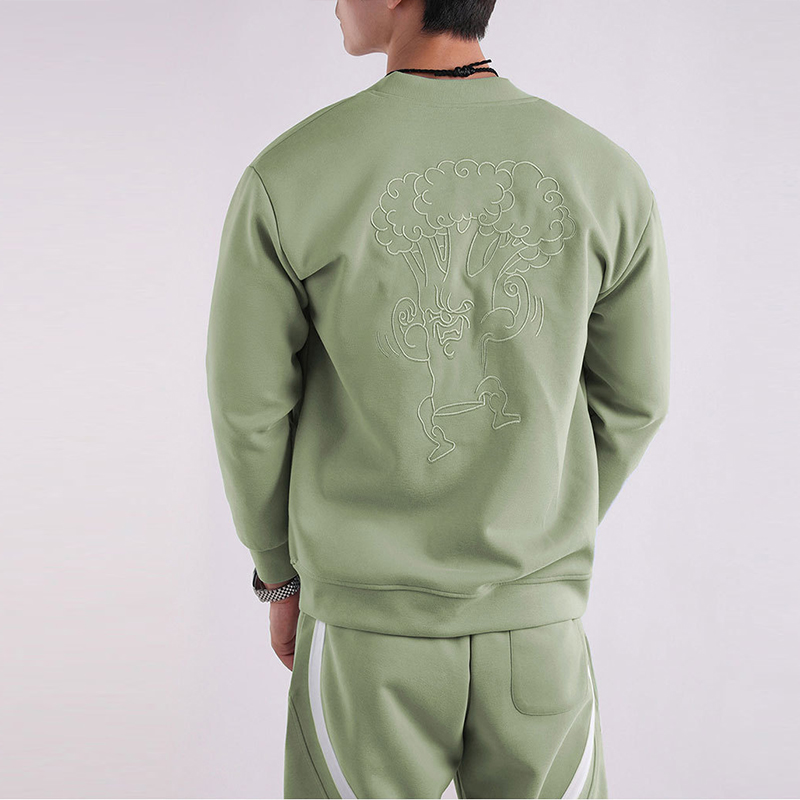 V-Neck Sweatshirt And Sweatpants Suit