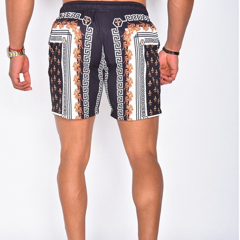 Short-sleeved Shirt + Printed Shorts Casual Two-piece Suit