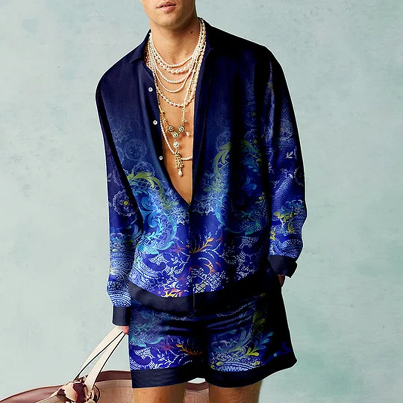 Trendy Printed Shirt Vacation Set