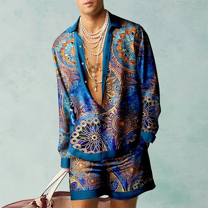 Trendy Printed Shirt Vacation Set