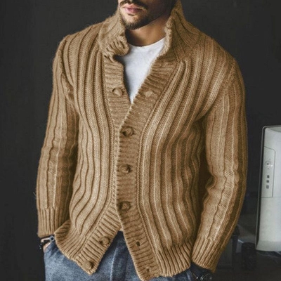 Casual Single Breasted Knit Cardigan